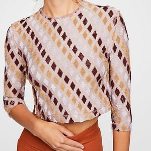 Free People Magic Carpet Cropped Tee Shirt XL